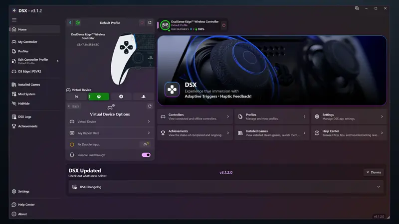DSX screenshot 2